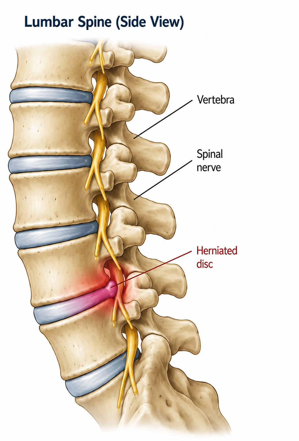 Disc Prolapse — anatomical illustration