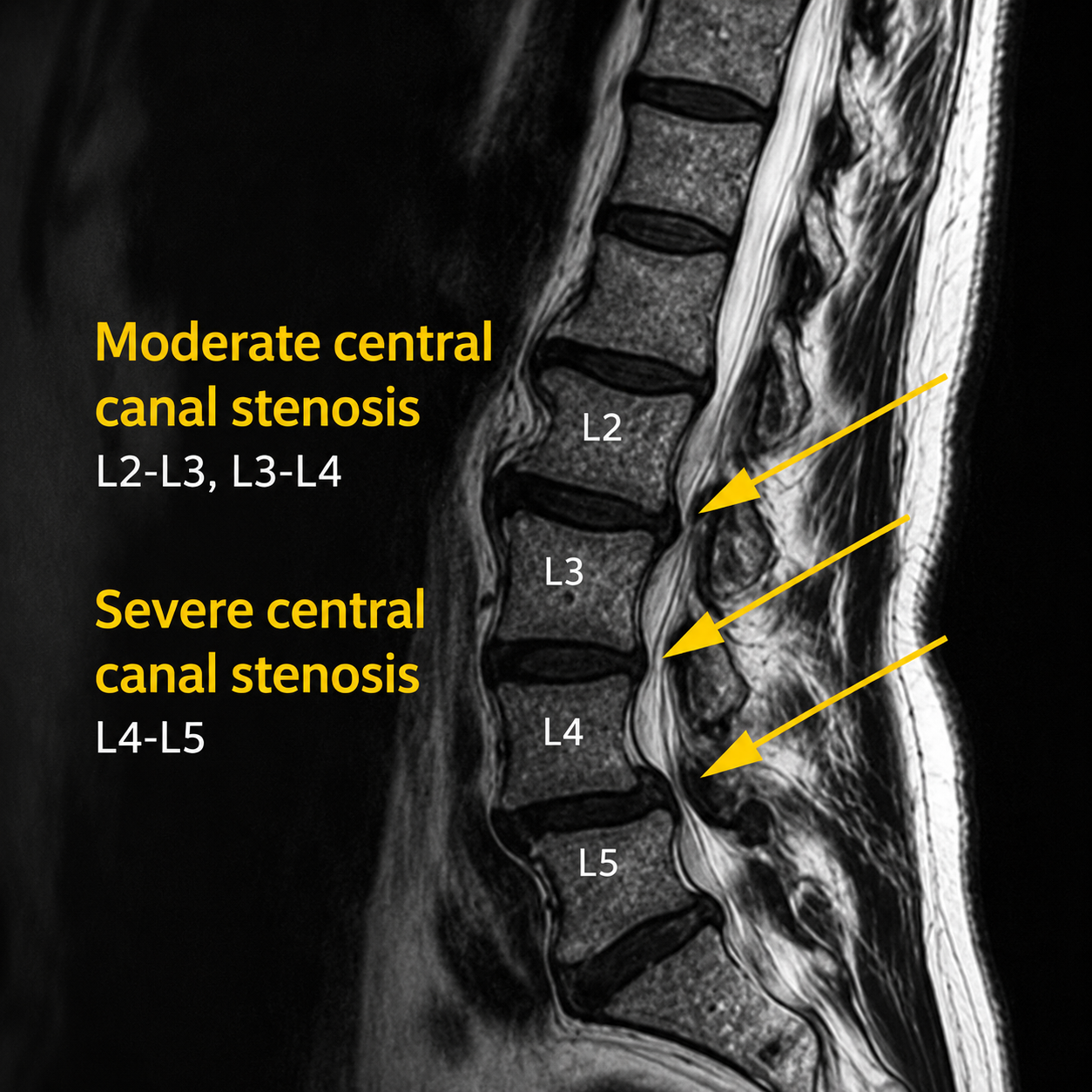 Lumbar Stenosis — anatomical illustration